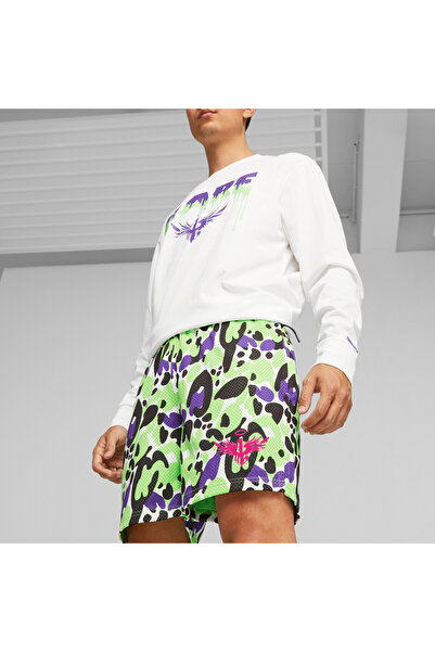 Puma Mens Melo X Toxic Basketball Shorts - Green