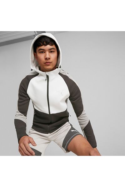 Puma Mens Evostripe Full-zip Hoodie Sweat Jacket - Gray