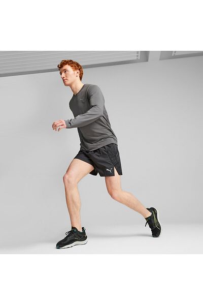 Puma Mens Run Cloudspun Long Sleeve Running T-shirt - Gray