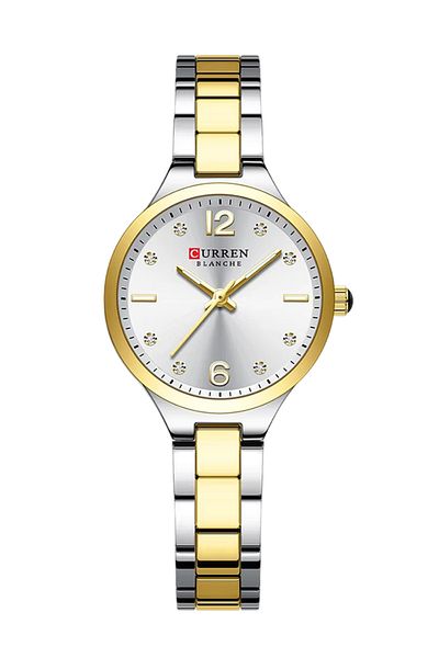 Curren Blanche Women’s Two-Tone Watch – Elegant Silver & Gold Analog Dress Timepiece