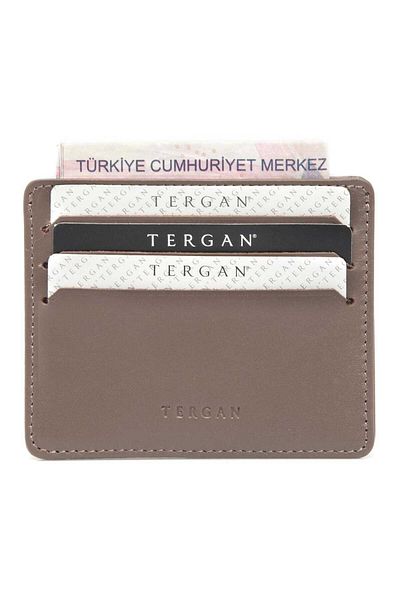 Tergan Μπεζ γνήσιο δέρμα Unisex Θήκη πιστωτικής κάρτας - S1kk00001050-v62