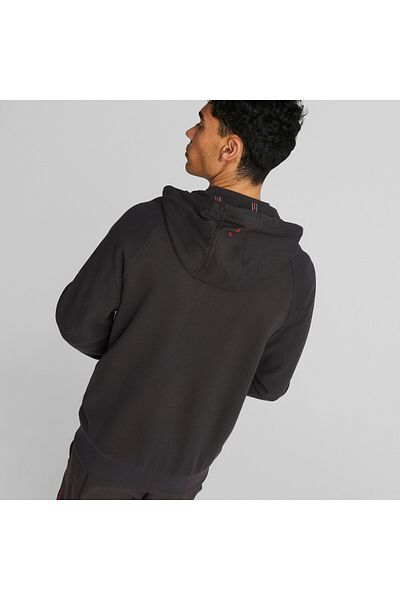 Puma Mens Scuderia Ferrari Race Long Sleeve Hoodie Sweat Jacket - Black