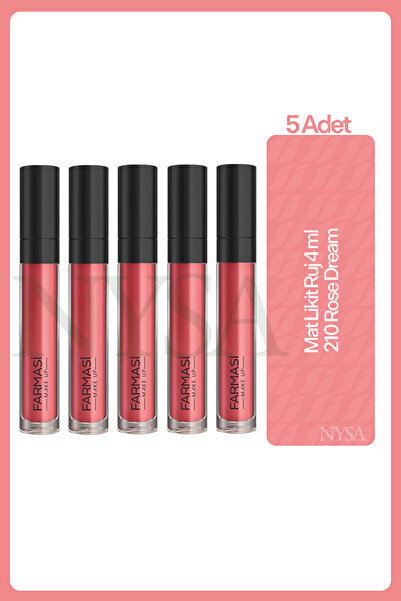 Farmasi Mat Likit Ruj 4 ml 210 Rose Dream - 5 Adet