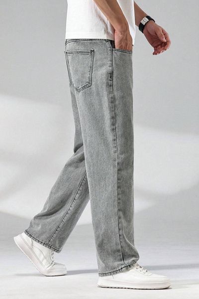 Tarz Cool Men's Gray Relaxed Cut Baggy Pants