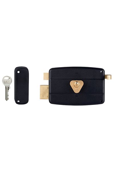 Kale Kilit Kale 157A Cylinderized Iron Door Lock - Black