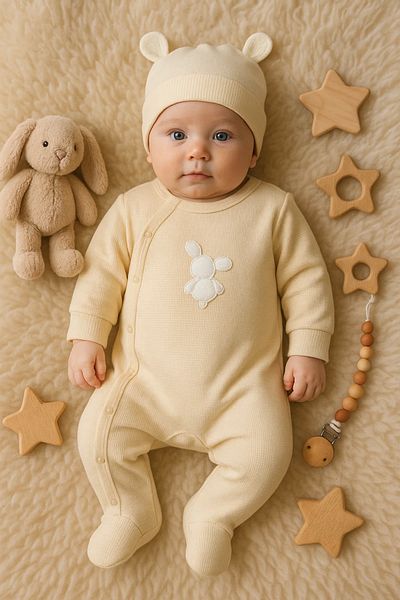 Babydonat Waffle Rabbit Men's Jumpsuit 100% Cotton