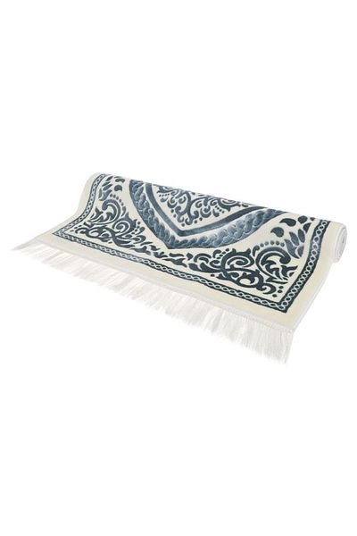 MANASEK Prayermat - White & Light blue