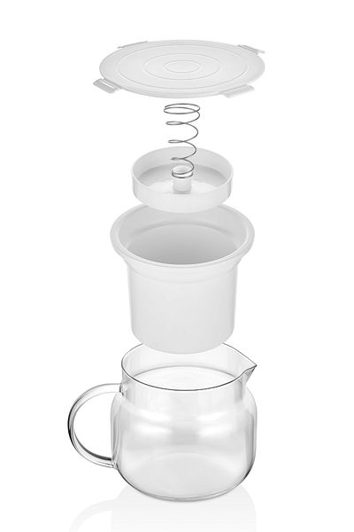 VİP AHMET Borosilicate Glass Yogurt Straining Container, Cheese Making Apparatus, 2.2 Liters