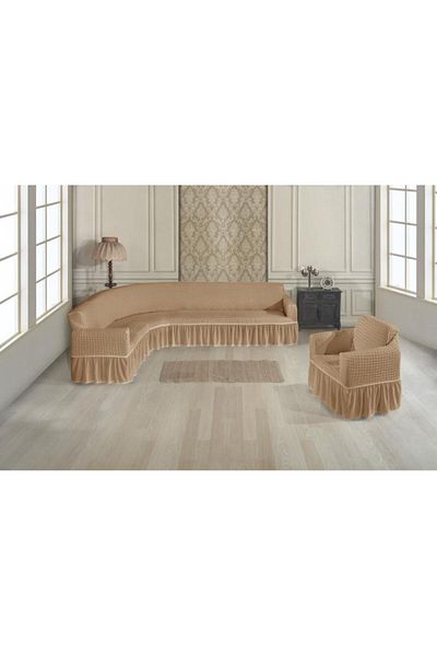 Stylish Home HUSE CREPONATE PENTRU COLTAR FOTOLIU-HONEY
