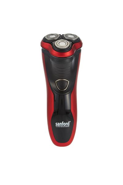 Sanford Speed XL Shaving Head Pop Up 3 Floating Rotary Blade Shaver for Men Red/Black