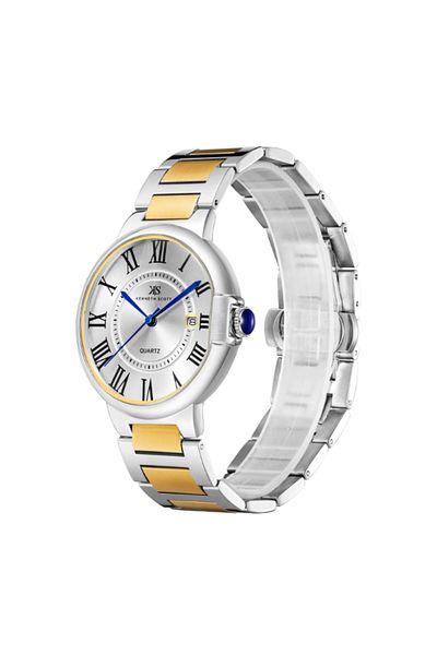 Kenneth Scott Men's Analog White Dial Watch - K23053-TBTW