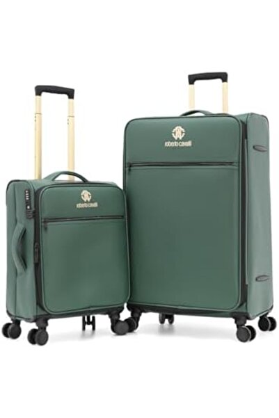 Roberto Cavalli حقيبة سفر مزدوجة الدوران مع قفل تركيبي عالمي لجميع الأذواق والخصوصية.