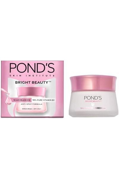 Ponds Pond's Bright Beauty Anti-Spot Serum Cream with Niacinamide and SPF 15 PA++, Fades Dark Spots and Re