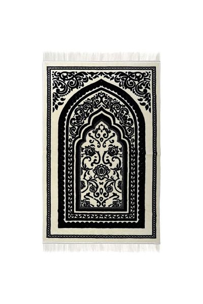 MANASEK Prayermat - White & Dark blue
