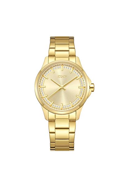 ECSTACY Women's Analog Champagne Dial Watch - E23516-GBGC