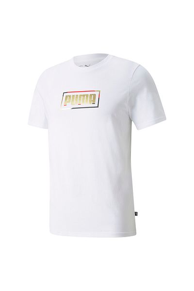 Puma Mens Graphic Metallic T-Shirt - White