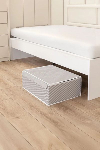Enuverbi 5 Pieces Box Storage Box and under Bed Compatible Clothes Pillow Storage Organizer Storage Box 50X40X19