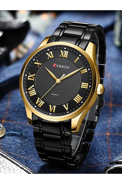 Curren 8409 Original Brand Stainless Steel Band Wrist Watch For Men