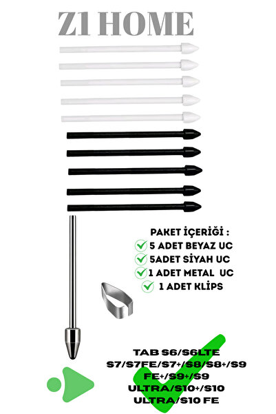 Z1 Home Samsung Tablet S pen Kalem Yedek Uç Tab S6/S7/S8/S9/S10 Tüm Modelleri...