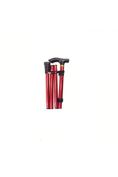 OEM Baston ortopedic pliabil, usor, din aluminiu, 92 cm, rosu