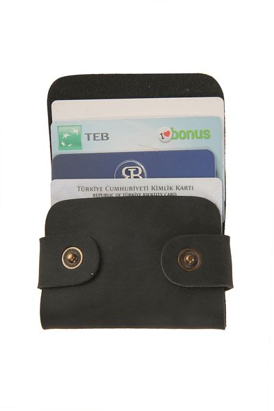 ZUU BAGS Vegan Leather Black Daily Use Card Holder