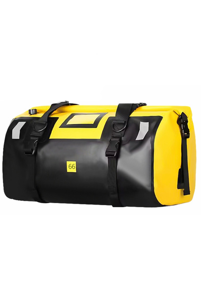 Choice حقيبة دراجة نارية جافة صفراء بدون شعار 66 لتر، حقيبة دافل عاكسة مقاومة...