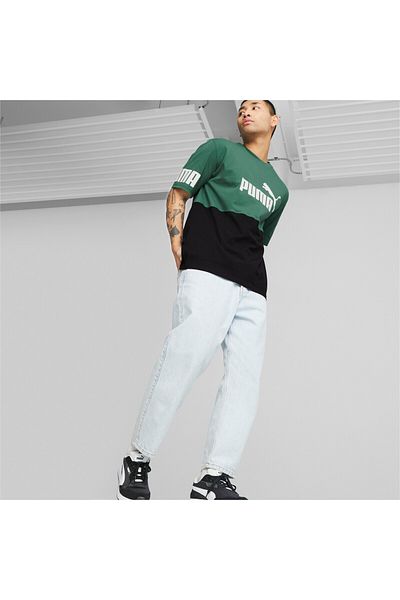 Puma Mens POWER Colourblock T-Shirt - Green