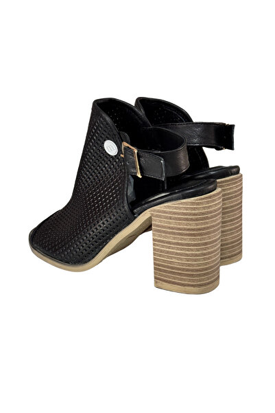 Mammamia D25Ys-2645 Kadın Deri Sandalet 9cm