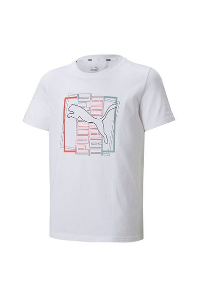 Puma Youth Boys Alpha Graphic T-Shirt - White