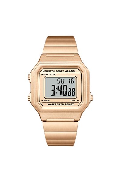 Kenneth Scott Women's Digital Rose Gold Dial Watch - K25705-RBKK