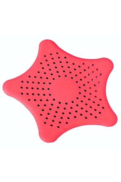 OEM Sink and bathtub strainer, silicone, 15 cm, red