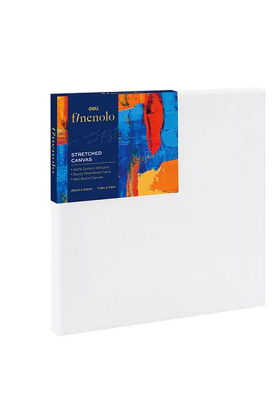 Deli Canvas for Painting on Stretcher 20x20cm Deli