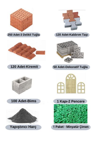 Demir Yapım Miniature 3 Hole Construction Set (Paving Stone + Grass)
