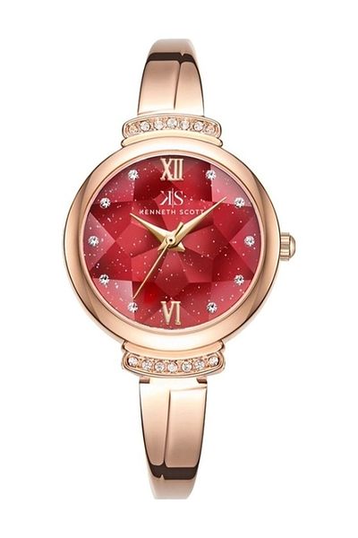 Kenneth Scott Women's Analog Red Dial Watch - K22522-RBKR