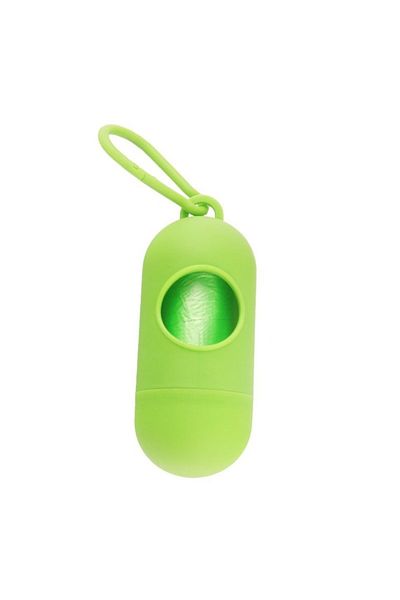 OEM Set suport saci igienici pentru caini cu 1 rola de saci, verde