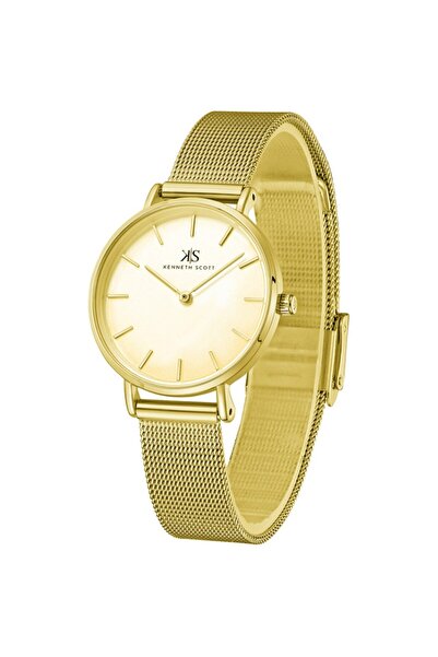 Kenneth Scott Kenneth Scott Women's Analog Beige Dial Watch - K22519-GMGC
