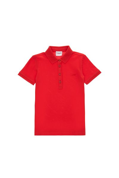 U.S. Polo Assn. Girl's Red Polo Neck Basic T-Shirt 50306036-Vr030