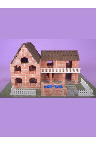 Demir Yapım Miniature 3 Hole Brick Construction Set (Road Tape+Bank)
