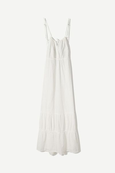 Bershka Flounce midi dress