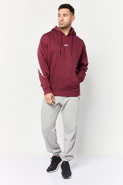Reebok Men Sportswear Fit Long Sleeves Running Sweatshirt, Maroon