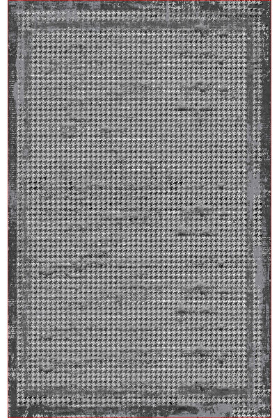 MODANOİVA Makinede Yıkanabilir Kaymaz Taban Leke Tutmaz Siyah Çizgili Salon ve Yolluk Halısı