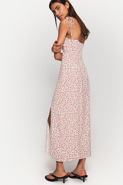 Bershka Printed midi dress