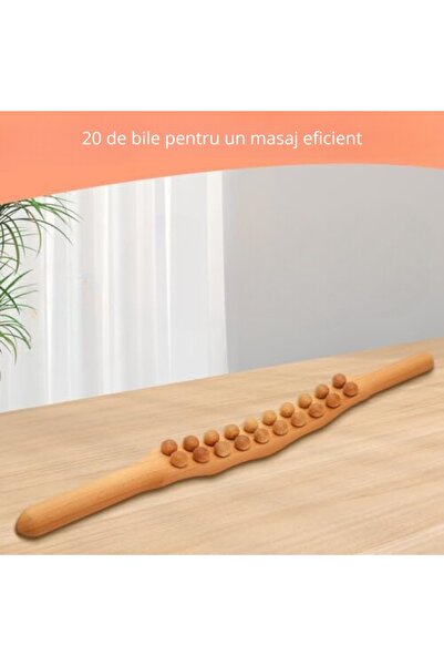 OEM Dispozitiv din lemn, din lemn natural, 20 de bile pentru masaj profund si eficient