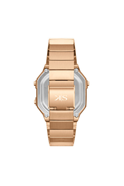 Kenneth Scott Women's Digital Rose Gold Dial Watch - K25705-RBKK