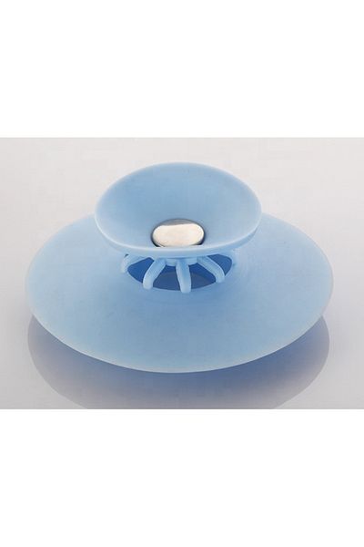Aptel Dop din silicon pentru scurgere, 10 cm, albastru