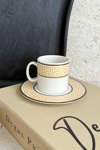 porselenden Elegance Hm Model Premium Porcelain 4 Piece Coffee Cup Set for 2 People 90 ml
