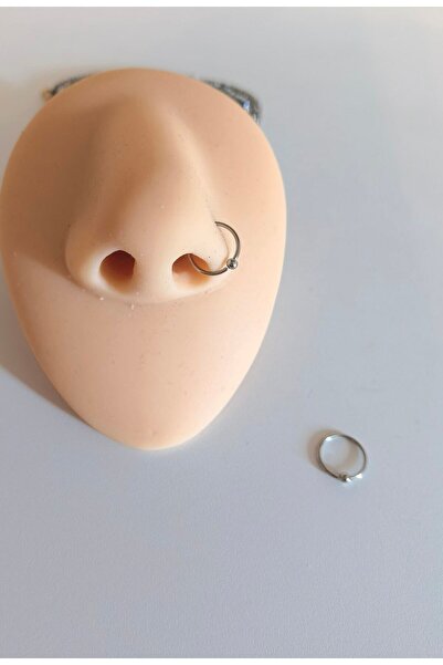 Bylin Cerrahi Çelik Top Stopperlı Ince Halka Hızma /piercing -kalınlığı 0,8mm...