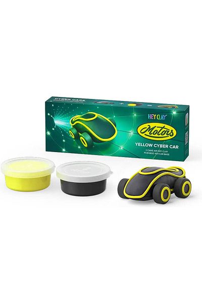 Hey Clay - Yellow Cyber Car , series Motors, 2 cans