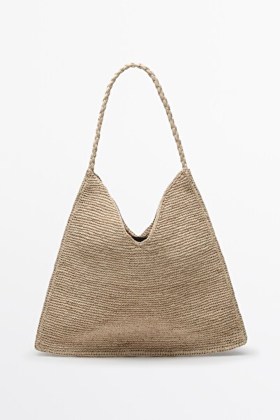 Massimo Dutti Rafya tote çanta