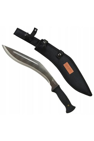 Foxter Kukri machete knife, 45 cm, steel and rubberized ABS, sheath included